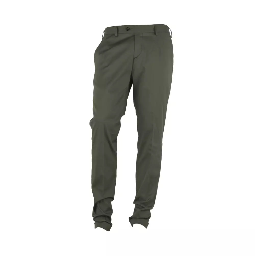 Made in Italy Elegant Green Summer Trousers for Men