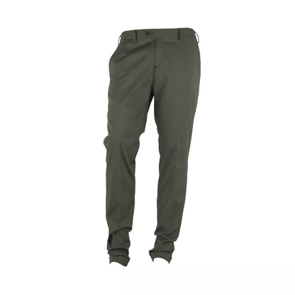 Made in Italy Elegant Green Summer Trousers for Men