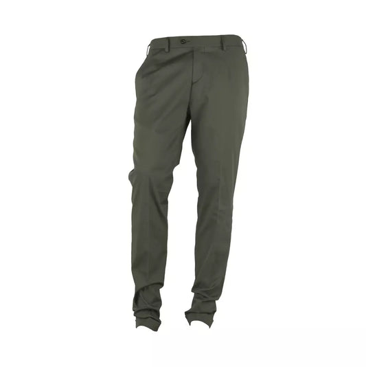 Made in Italy Elegant Green Summer Trousers for Men