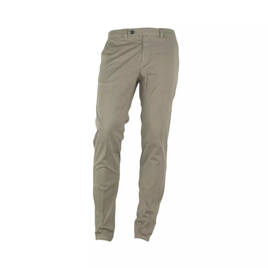 Made in Italy Elegant Beige Summer Trousers for Men