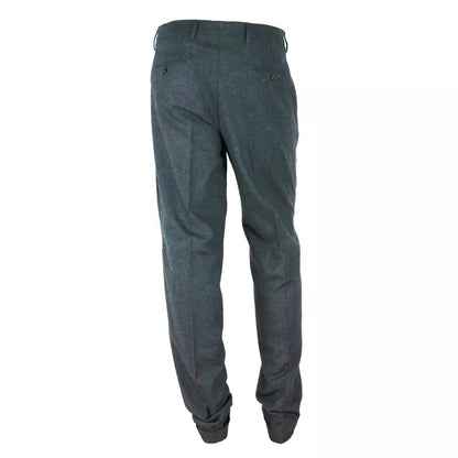 Made in Italy Elegantly Tailored Gray Winter Trousers