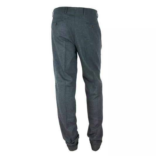 Made in Italy Elegantly Tailored Gray Winter Trousers