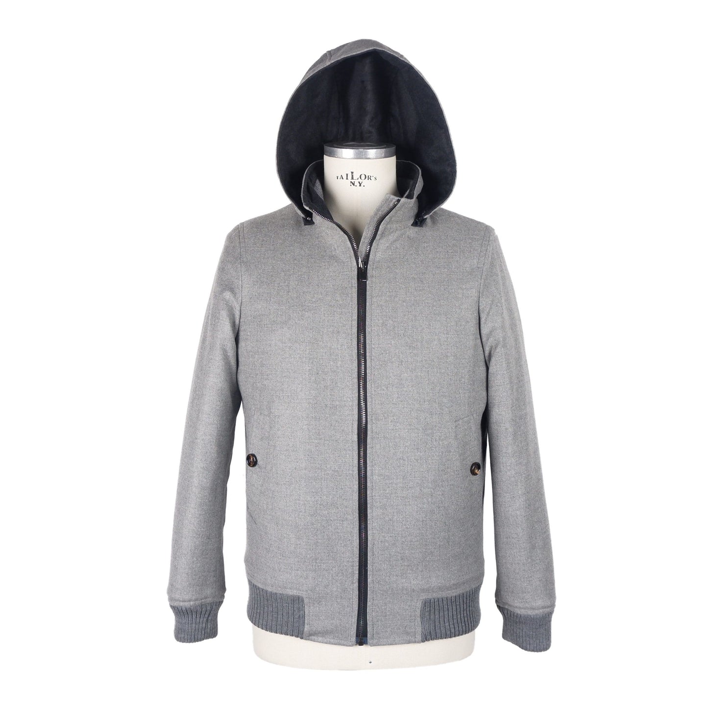 Made in Italy Elegant Wool-Cashmere Men's Jacket with Hood