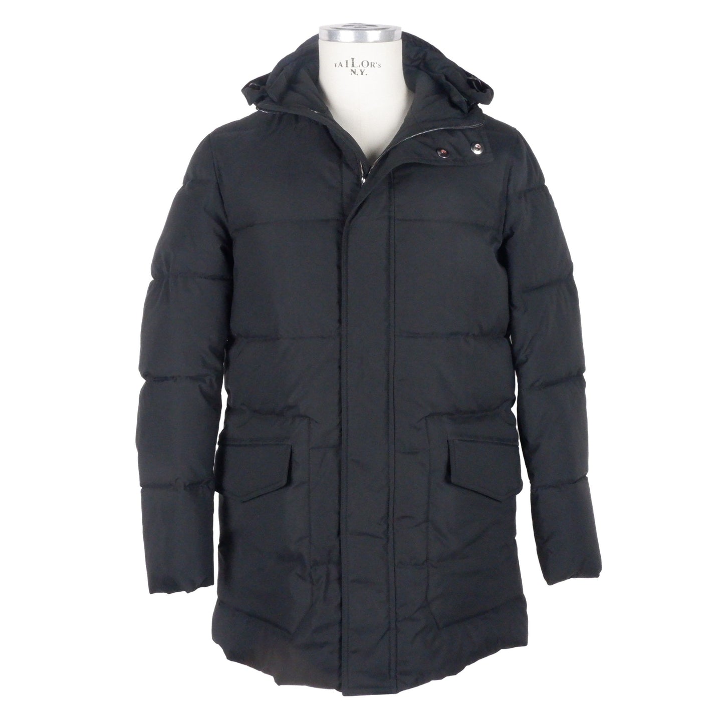 Emilio Romanelli Dashing Gentleman's Black Jacket with Hood