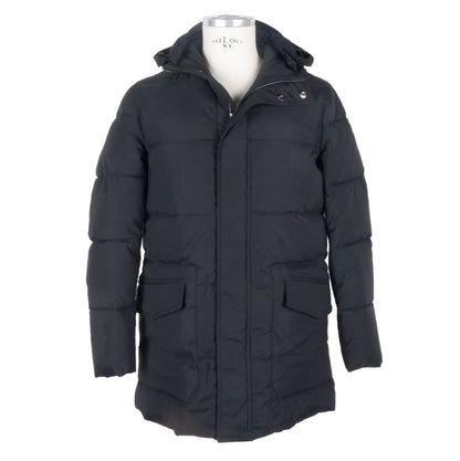 Emilio Romanelli Dashing Gentleman's Black Jacket with Hood