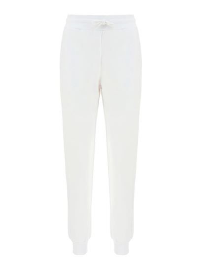 Love Moschino Chic White Cotton Pants with Rainbow Accents