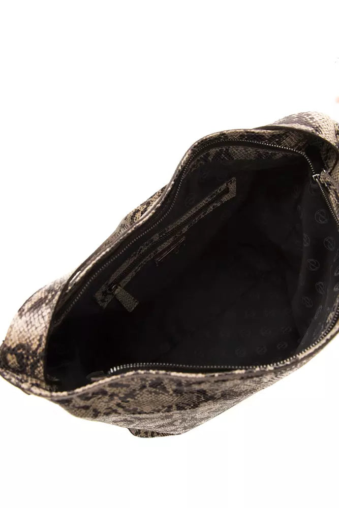 Pompei Donatella Elegant Python Print Leather Shoulder Bag