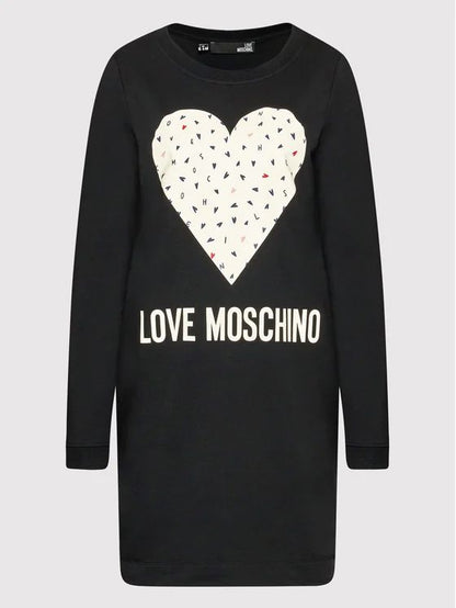 Chic Blue Cotton Love Moschino Dress