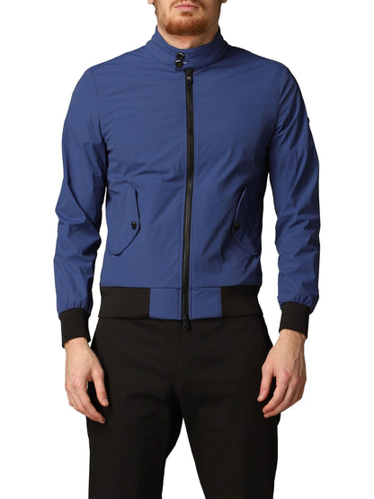 Refrigiwear Elegant Blue Bielastic Bomber Jacket