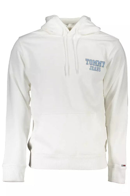 Tommy Hilfiger Chic White Hooded Sweatshirt with Statement Logo