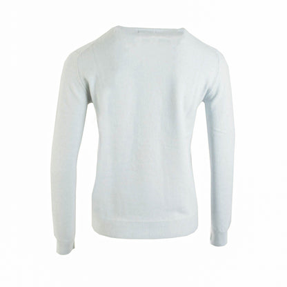 Malo Elegant Light Blue Cashmere Crewneck Sweater