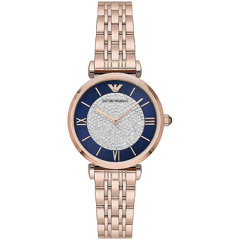 Emporio Armani Sleek Bronze Steel Quartz Ladies Watch